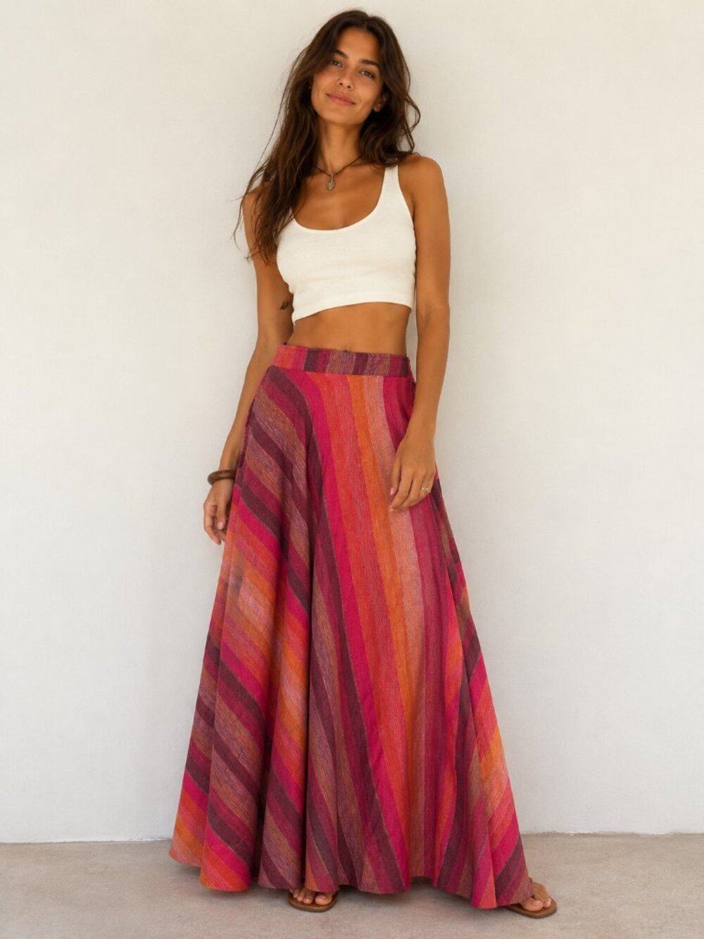 Vintage Curious 100% Cotton Geometric Print Wrap Skirt S